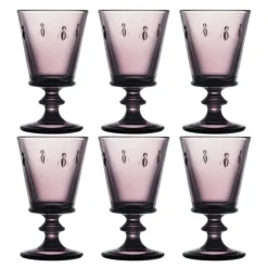 Abeille vinglass 24 cl 6 stk aubergine
