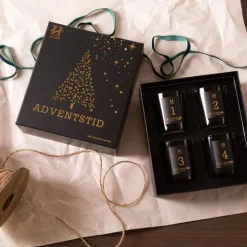 Advent gaveeske duftlys 18x6 cm mørk grå