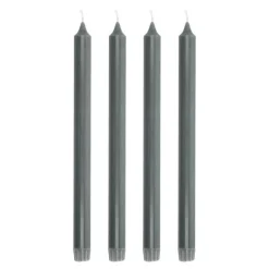 Aia kronelys 30 cm 4 stk dark grey