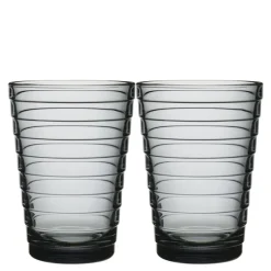 Aino Aalto glass 33 cl 2 stk grå
