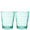 Aino Aalto glass 22 cl 2 stk vanngrønn