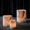 Alabaster telysholder M 12 cm