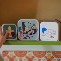 Albert Åberg snacksboks 3 stk blå