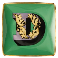 Alphabet skål 12 cm kvadratisk D