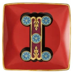 Alphabet skål 12 cm kvadratisk I