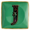Alphabet skål 12 cm kvadratisk J