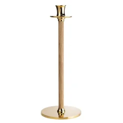 Alto Basso lysestake L 35 cm messing/eik