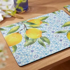 Amalfi bordbrikker 40x30 cm 4 stk lemons