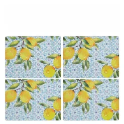 Amalfi bordbrikker 40x30 cm 4 stk lemons