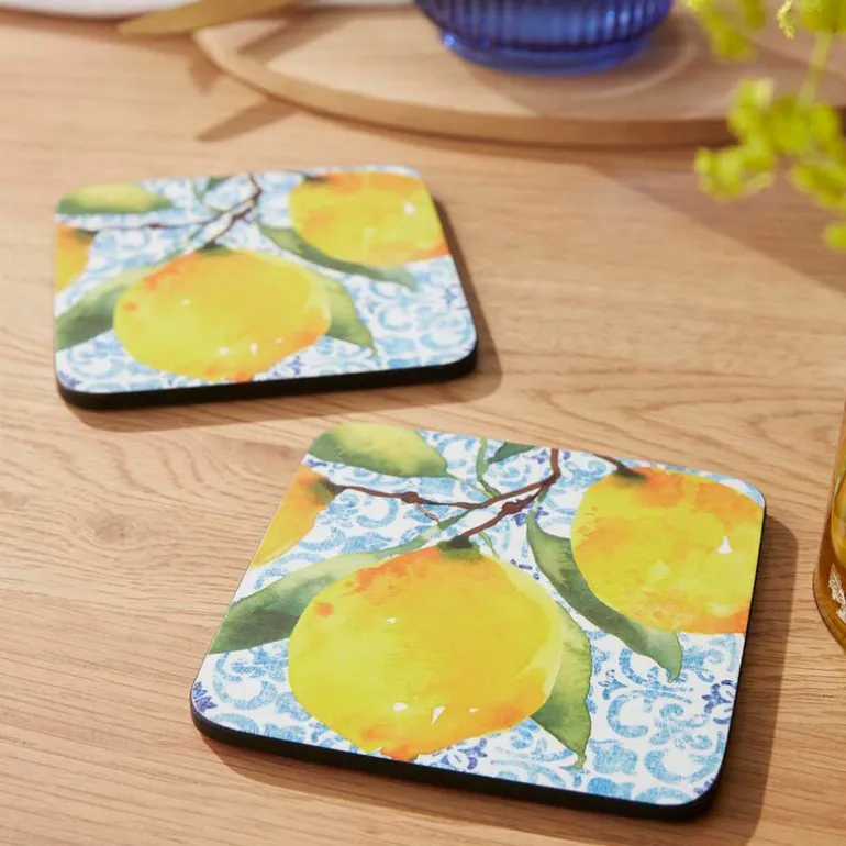 Amalfi glassbrikker 10,5 cm 6 stk lemons