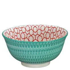 AMICI skål 85 cl 18 cm rombe turkis