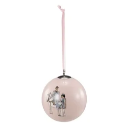 Anette Moi julekule 8 cm Askepott rosa