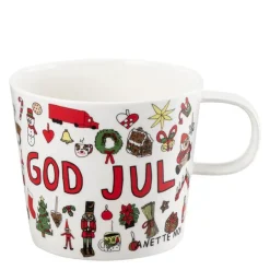 Anette Moi krus 27 cl God jul hvit