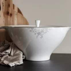 Angelina Platinum lokk til terrin 23 cm hvit