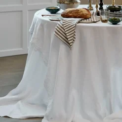 Anglaise duk 220x140 cm hvit