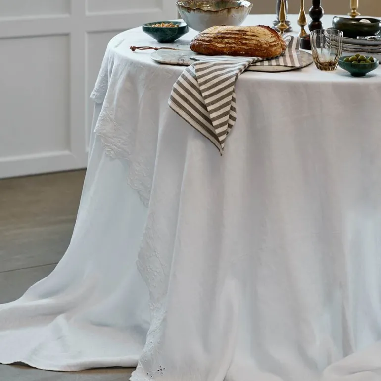 Anglaise duk 320x140 cm hvit
