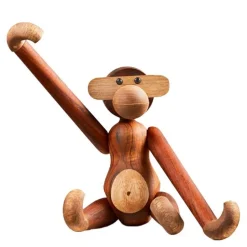 Apekatt teak/limba 28 cm
