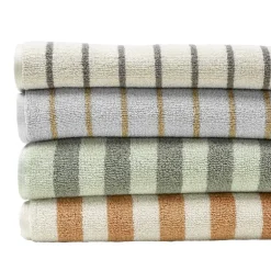 Arto badehåndkle 140x70 cm beige/orange brede striper