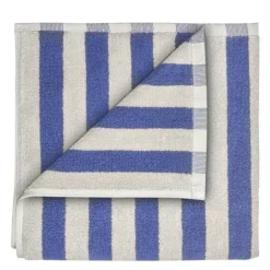 Arto gjestehåndkle 50x30 cm 2 stk beige/blå brede striper
