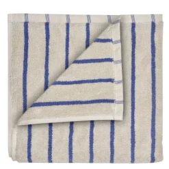Arto håndhåndkle 100x50 cm beige/blå tynne striper