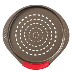 Asimetria pizzaform perforert 32 cm mørk grå