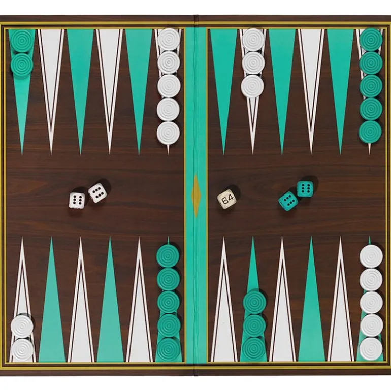Backgammon grafisk mønstret boks