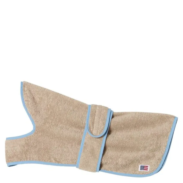 Badekåpe til hund 8-11 kg frotté beige