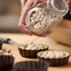Bakekuler 600g hvit keramikk