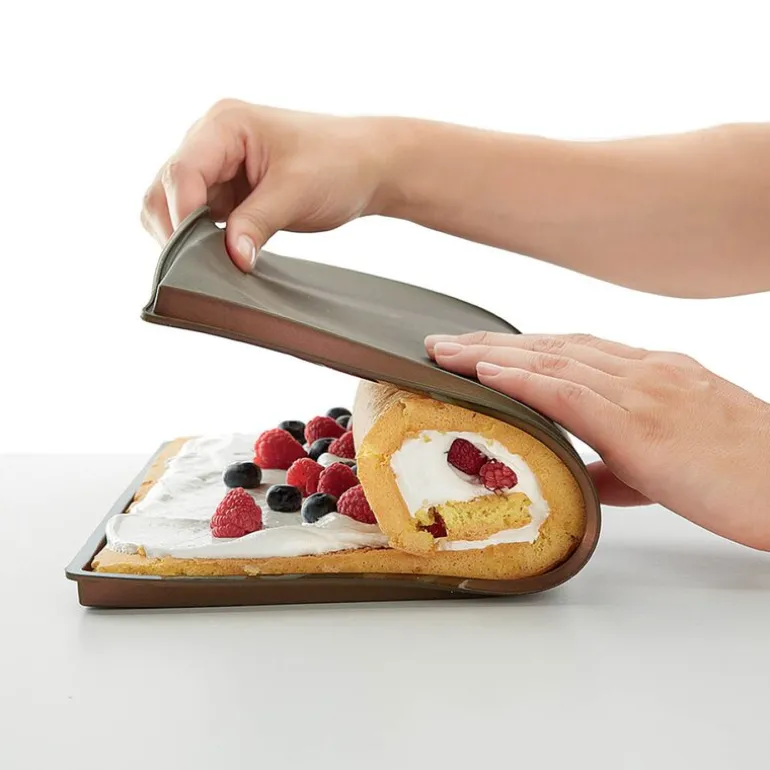 Bakeunderlag i silikon for rullekake 40x30 cm brun
