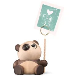 Bao Bao panda trefigur 16 cm ask/valnøtt