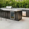 Barbecue Cooler utendørskjøleskap 63L venstrehengslet stål