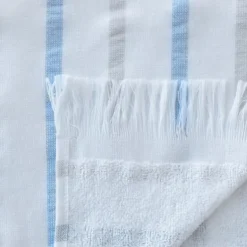 Bath Collection hamam håndkle 80x180 cm powder blue stripes