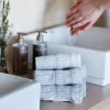 Bath Collection vaskeklut 30x30 cm 4 stk sand beige stripes