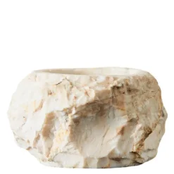 Batu telysholder 7x4 cm beige