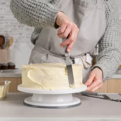 Bayk roterende dekoreringsfat 27 cm hvit
