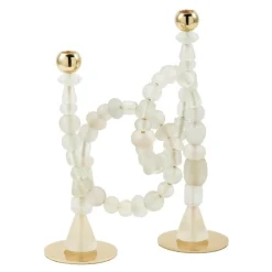 Beads lysestake 38 cm hvit
