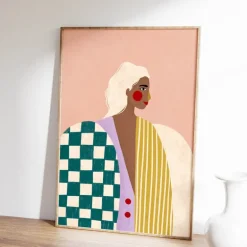 Bea Muller poster 30x40 cm funky blouse