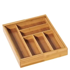 Bestikkskuff justerbar 57x45x5 cm bambus