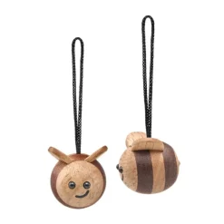 Bie trefigur 3 cm 2 stk gummitre/sapele