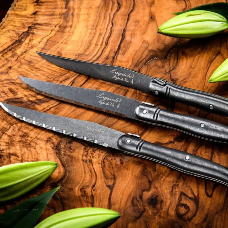Biffkniver 23 cm 6 stk stonewash