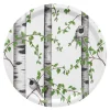 Björkdungen rundt serveringsbrett 31 cm offwhite/grønn