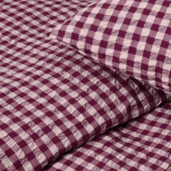 Bæk&Bølge krepp sengetøy 150x210 cm plomme/rosa