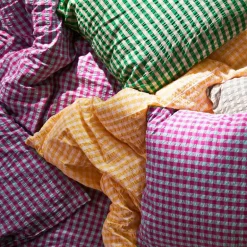 Bæk&Bølge sengetøy 200x220 cm fuchsia/mint