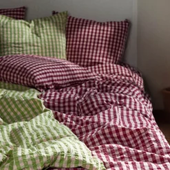 Bæk&Bølge sengetøy 200x220 cm plomme/rosa