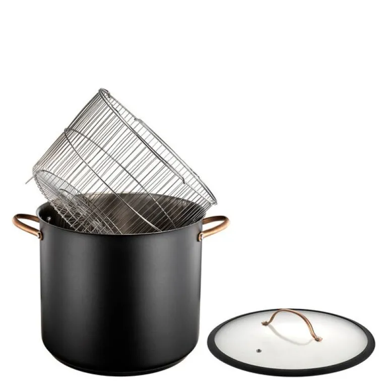 Black Copper gryte m/dampkurv 18L svart/kobber