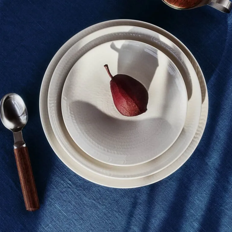 Blå Eld tallerken 19 cm hvit
