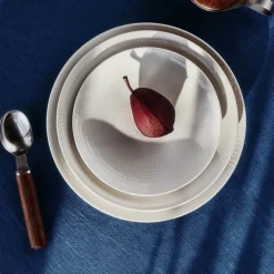 Blå Eld tallerken 23 cm hvit