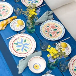 Bliss tallerken flat 27 cm blomst multi