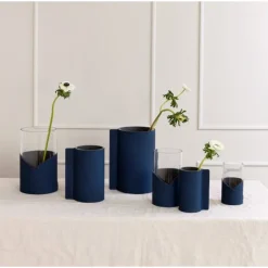 Block Nupo vase S 7,5x15 cm antrasitt