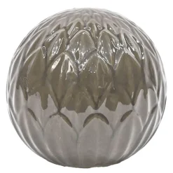 Blomma dekorball 20 cm grå